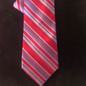 Stafford Red and Blue Striped Tie